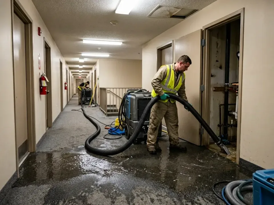 multi-unit-apartment-hallway-f-005 — frequently asked questions, Emergency Burst Pipe Water Extraction & Removal in Chaparra…